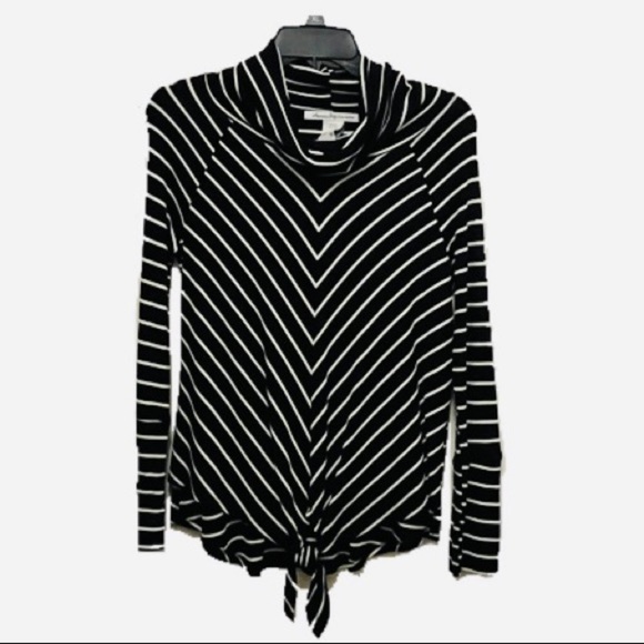 American Rag by Macy’s Womens Striped Knot Peasant Blouse - Picture 3 of 6